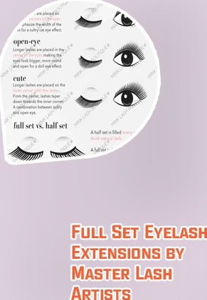 Volume full set eyelash extensions